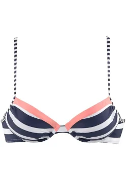 LASCANA Push Up-Striped Push Up Bikini Top