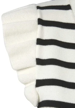 LASCANA Sleeveless Tops-Striped Ruffle Sleeve Top