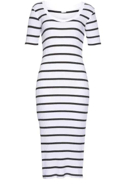 LASCANA Fall Dresses-Striped Short Sleeve Dress