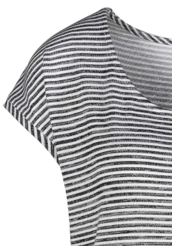 LASCANA Short Sleeve Tops-Striped Short Sleeve Top