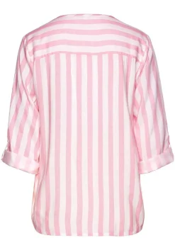 LASCANA Blouses-Striped Tab Sleeve Blouse