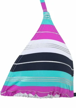 LASCANA Triangle-Striped Triangle Bikini Top