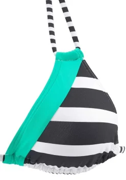 LASCANA Triangle-Striped Triangle Bikini Top