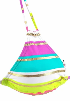 LASCANA Triangle-Striped Triangle Bikini Top