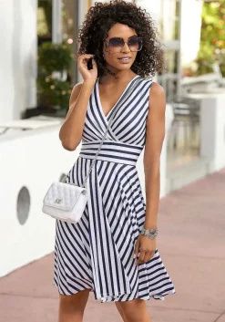 LASCANA Sundresses-Striped V-Neck Dress