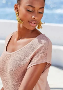 LASCANA Short Sleeve Tops-Structured Short Sleeve Top
