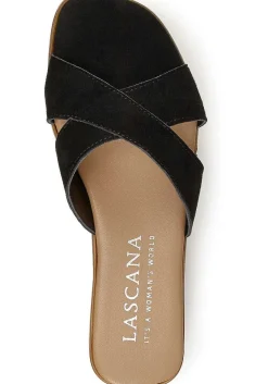 LASCANA Sandals-Suede Cross Strap Mules