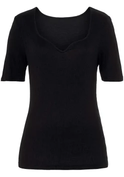 LASCANA Short Sleeve Tops-Sweetheart Neckline Top