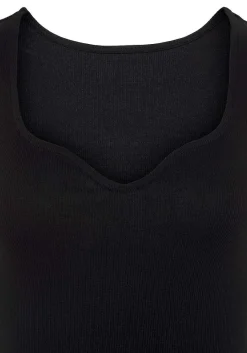 LASCANA Short Sleeve Tops-Sweetheart Neckline Top