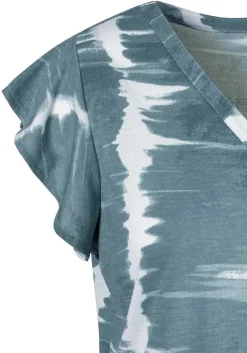 LASCANA Short Sleeve Tops-Tie Dye Look Top