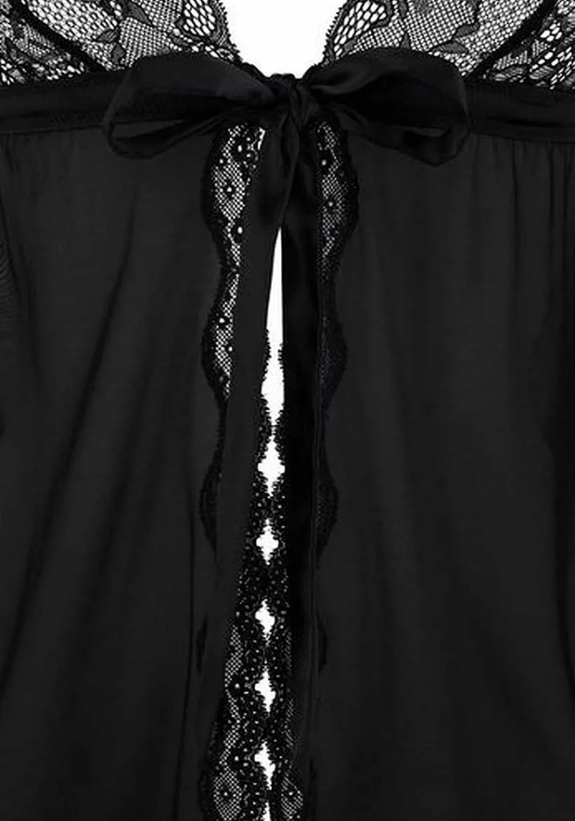 LASCANA Babydolls & Negligees-Tie Front Lace Negligee