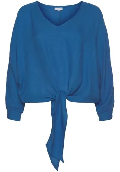 LASCANA Blouses-Tie Front V-Neck Blouse