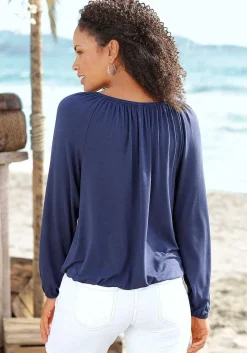 LASCANA Blouses-Tie Neck Boho Top