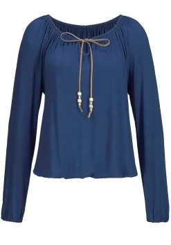 LASCANA Blouses-Tie Neck Boho Top