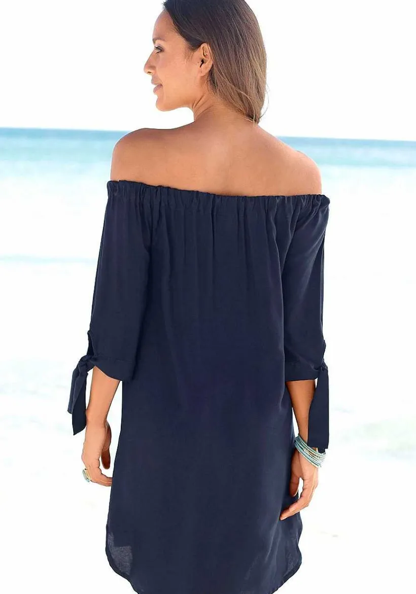 LASCANA Short Dresses-Tie Sleeve Carmen Dress