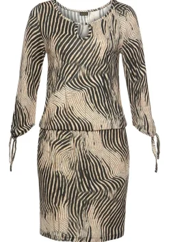 LASCANA Short Dresses-Tie Sleeve Print Dress