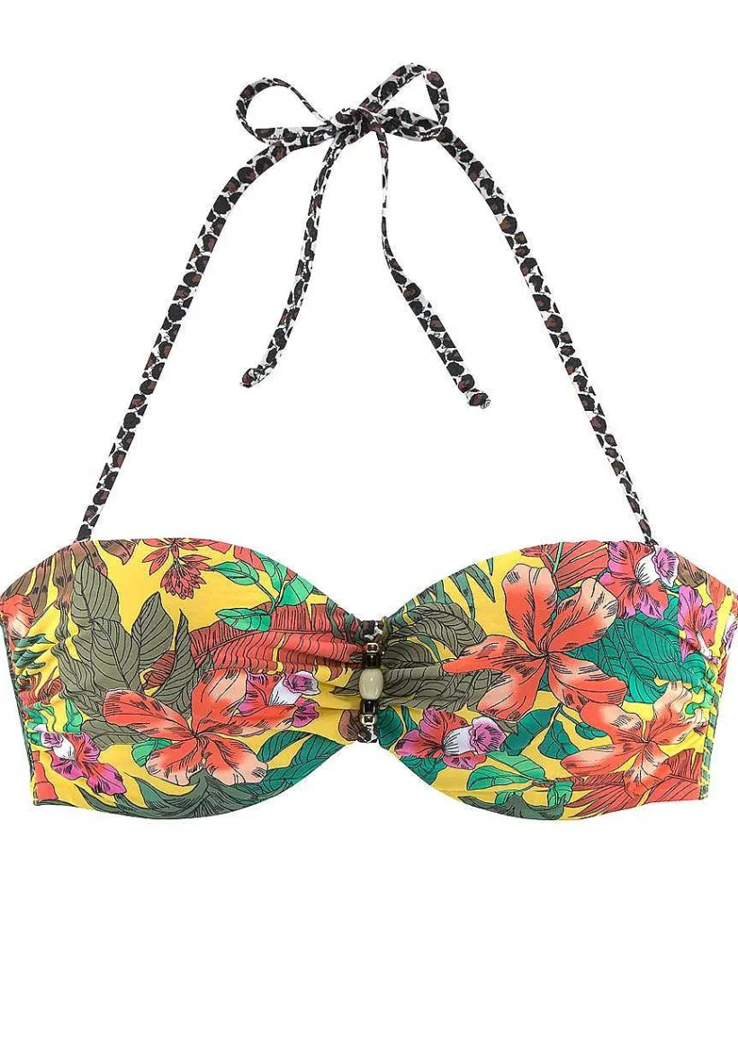 LASCANA Bandeau-Tropical Bandeau Bikini Top
