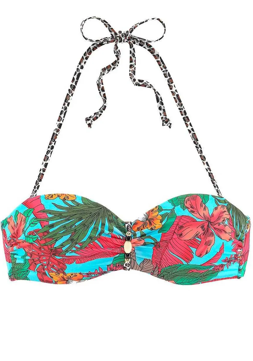 LASCANA Bandeau-Tropical Bandeau Bikini Top