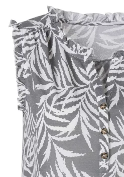 LASCANA Sleeveless Tops-Tropical Print Top