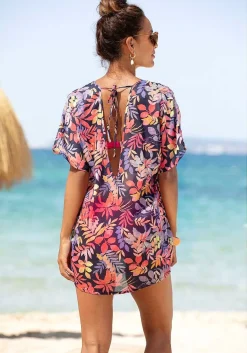 LASCANA Cover-Ups-Tropical Print V-Neck Cover Up