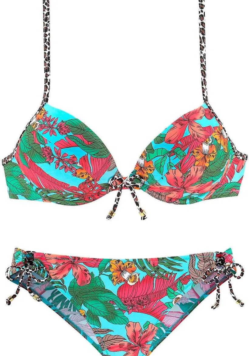 LASCANA Push Up-Tropical Push Up Bikini Top