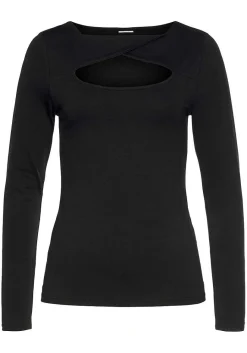 LASCANA Long Sleeve Tops-Twist Cut-Out Top