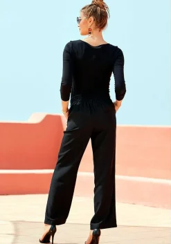 LASCANA Long Sleeve Tops-Twist Cut-Out Top
