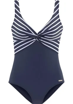LASCANA One-Pieces-Twisted Striped One Piece