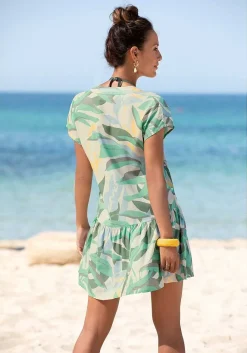 LASCANA Short Dresses-V-Neck Flounce Hem Dress