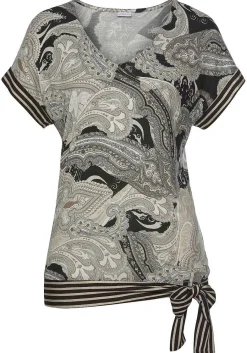 LASCANA Short Sleeve Tops-V-Neck Side Tie Top