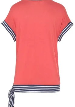 LASCANA Short Sleeve Tops-V-Neck Side Tie Top
