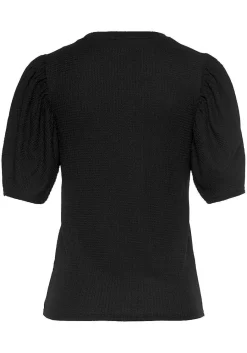 LASCANA Short Sleeve Tops-Waffle Knit Top