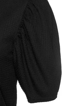LASCANA Short Sleeve Tops-Waffle Knit Top