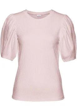 LASCANA Short Sleeve Tops-Waffle Knit Top
