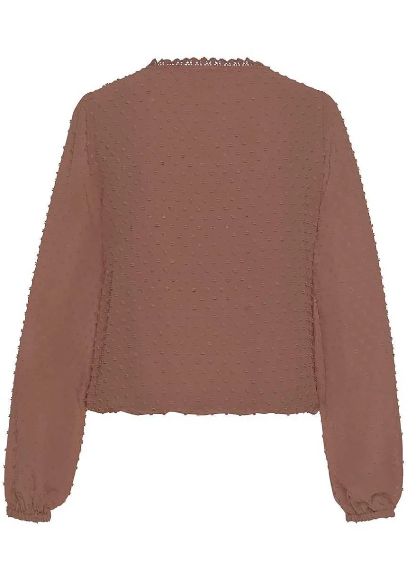 LASCANA Long Sleeve Tops-Wrap Look Blouse