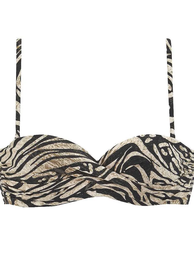 LASCANA Bandeau-Zebra Bandeau Bikini Top