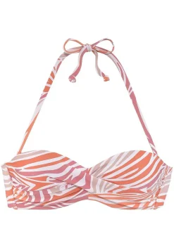 LASCANA Bandeau-Zebra Print Bandeau Bikini Top